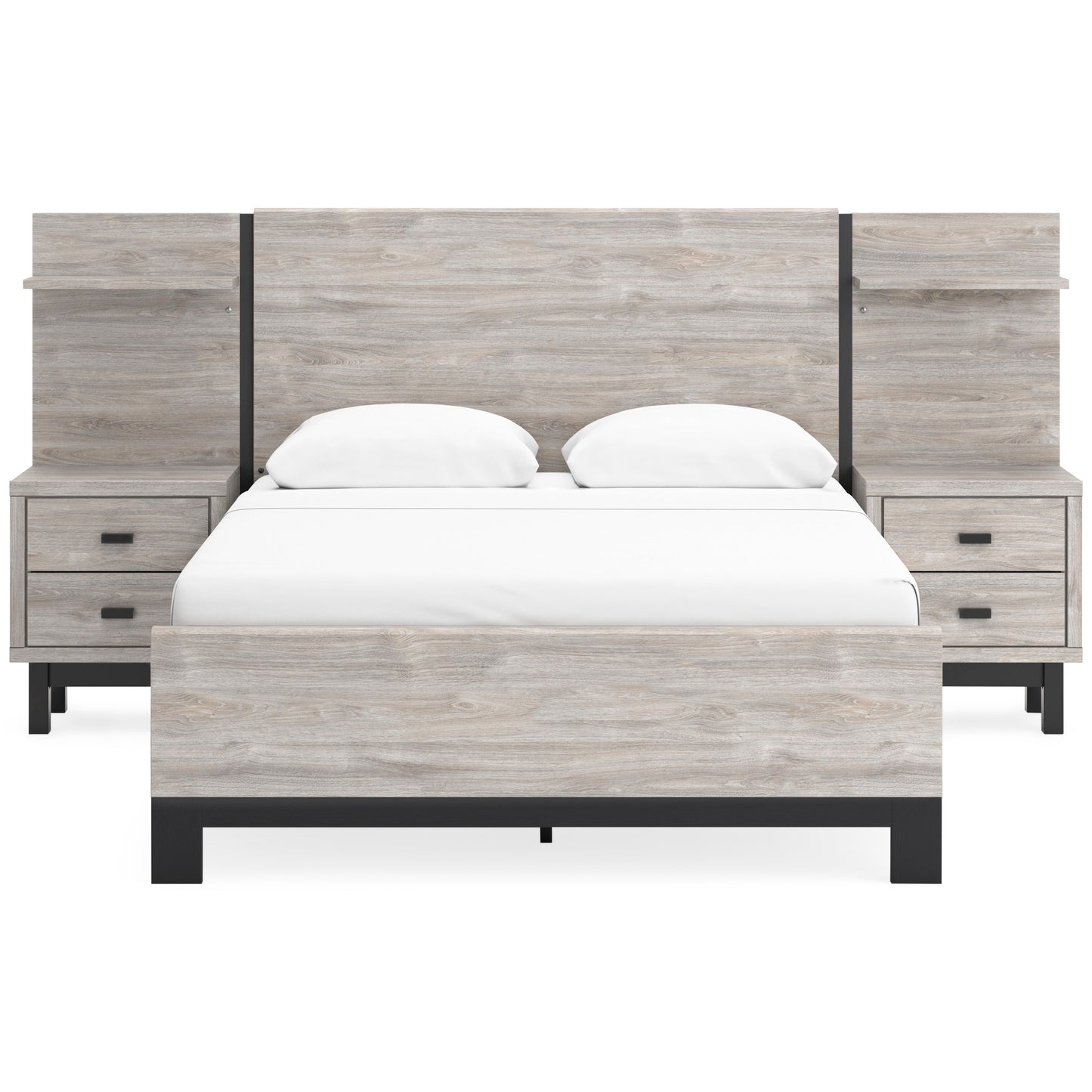 Vessalli Panel Bed with Headboard Extensions