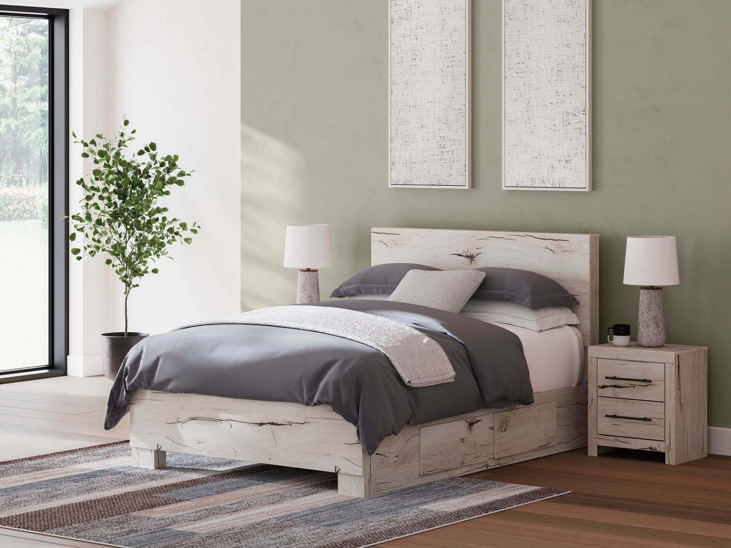 Lawroy Panel Bed with Side Storage