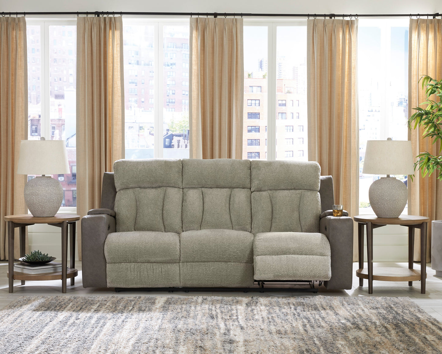 Stately Check Power Reclining Sofa