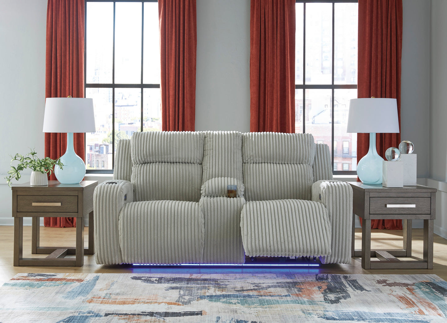 TwinBrooke Power Reclining Console Loveseat