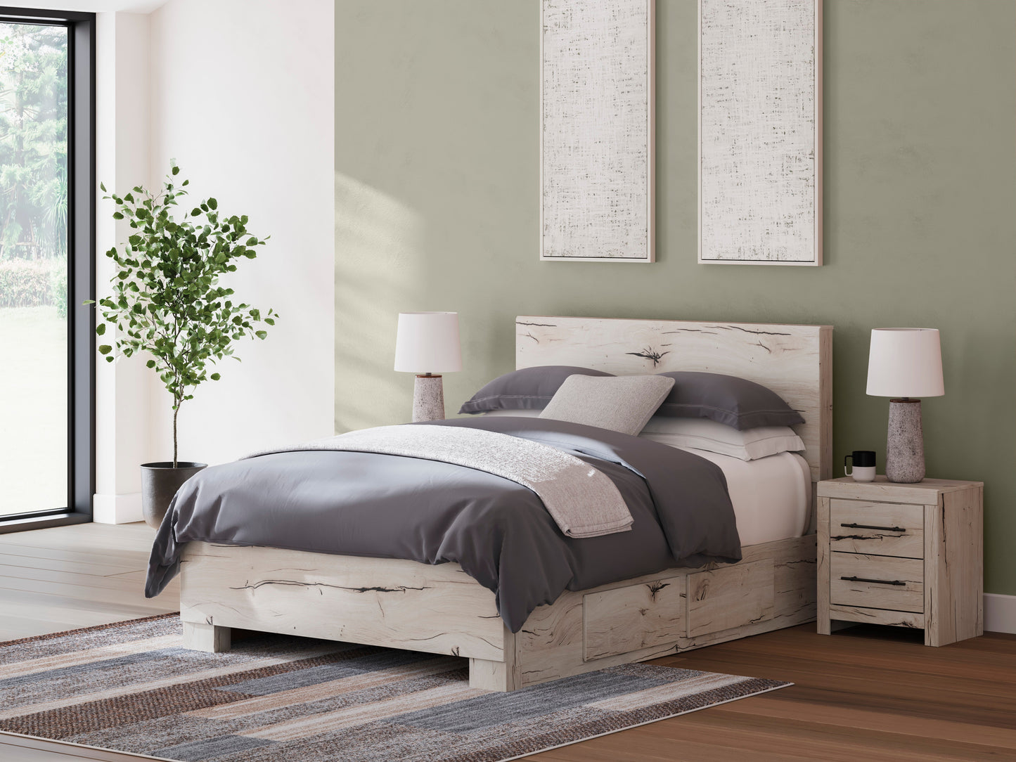 Lawroy Panel Bed with Double Side Storage