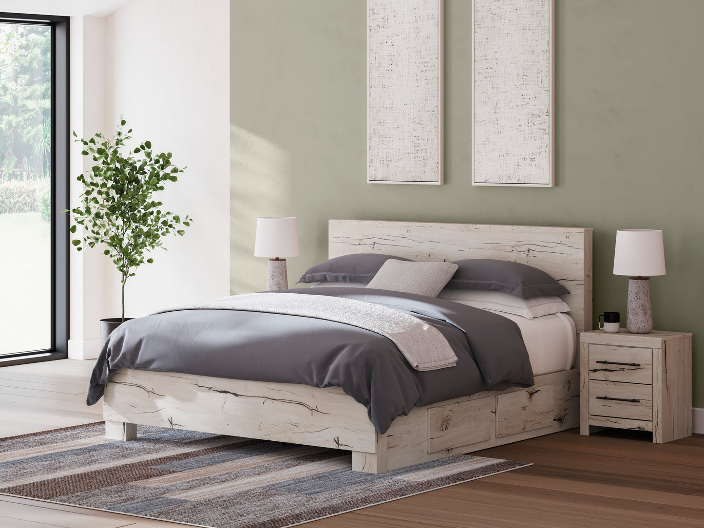 Lawroy Panel Bed with Side Storage