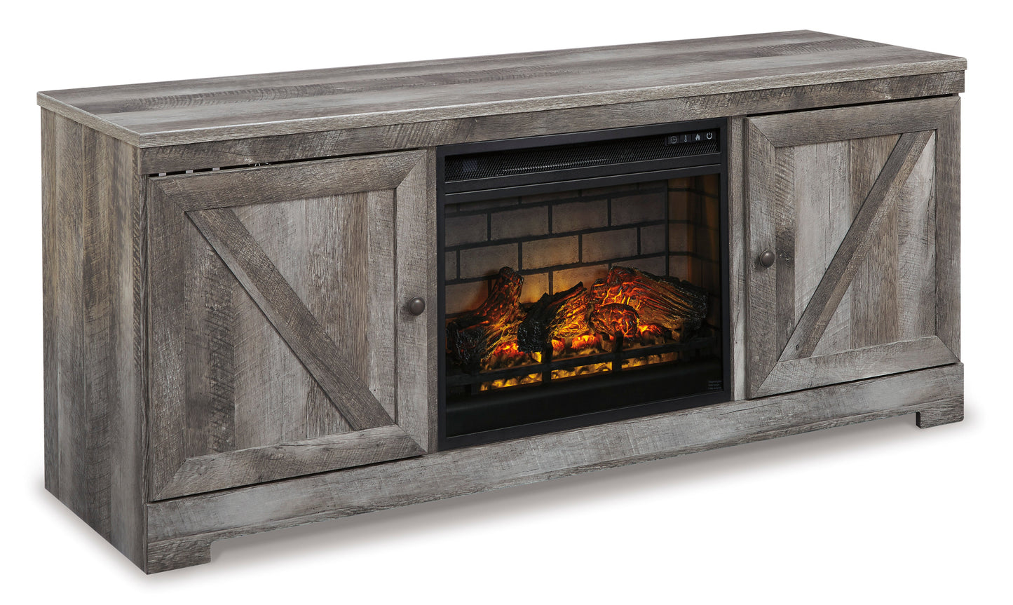 Wynnlow 63" TV Stand with Electric Log Fireplace